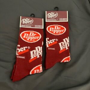 Dr Pepper 2 Pairs of Socks New
